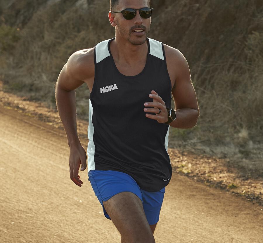 Hoka One One Shorts Herre - Performance - Blå - 039748DSB